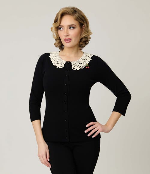 Unique Vintage Bookworm Cardigan In Black