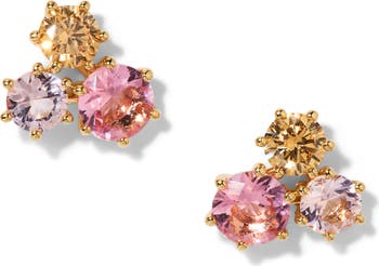 Natural Beauty Trio Crystal Stud Earrings