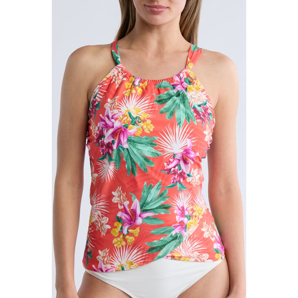 Jantzen Audrey Drape Tankini Bikini Top