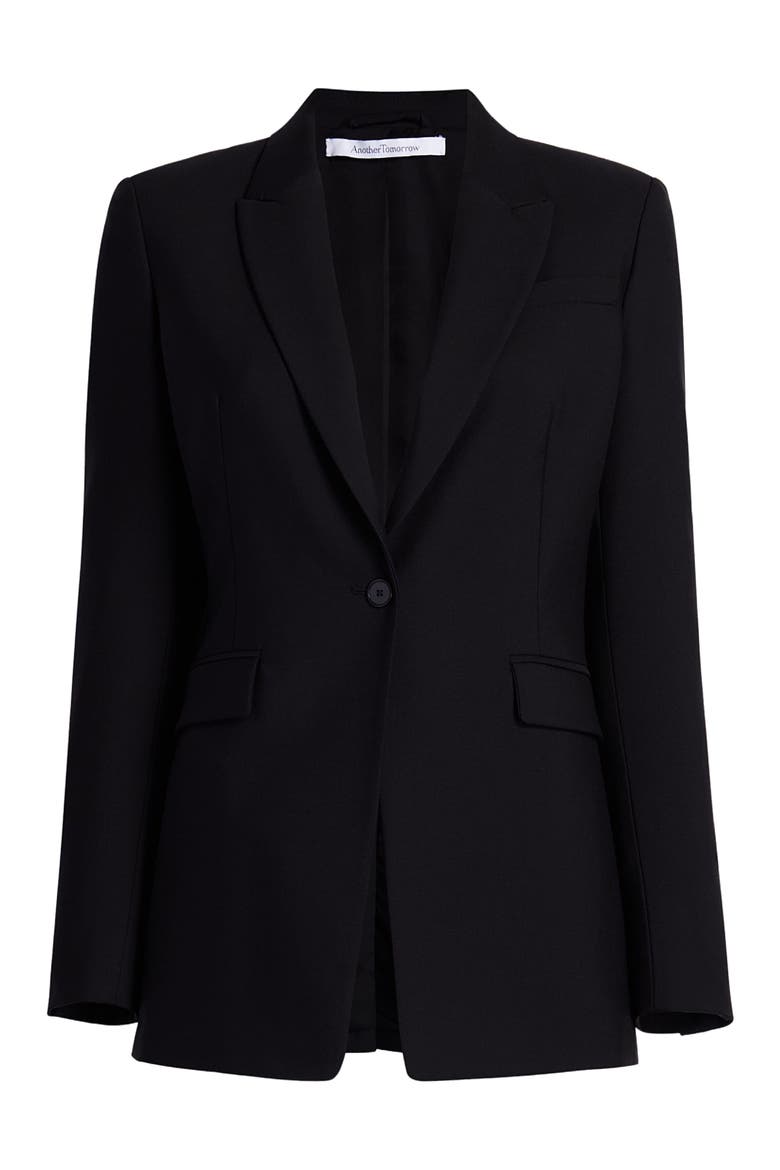 Single Button Jacket, Alternate, color, BLACK