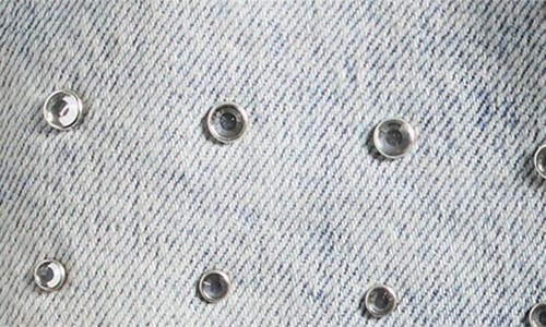 GOOD AMERICAN GOOD AMERICAN BOMBSHELL RHINESTONE CUTOFF DENIM SHORTS