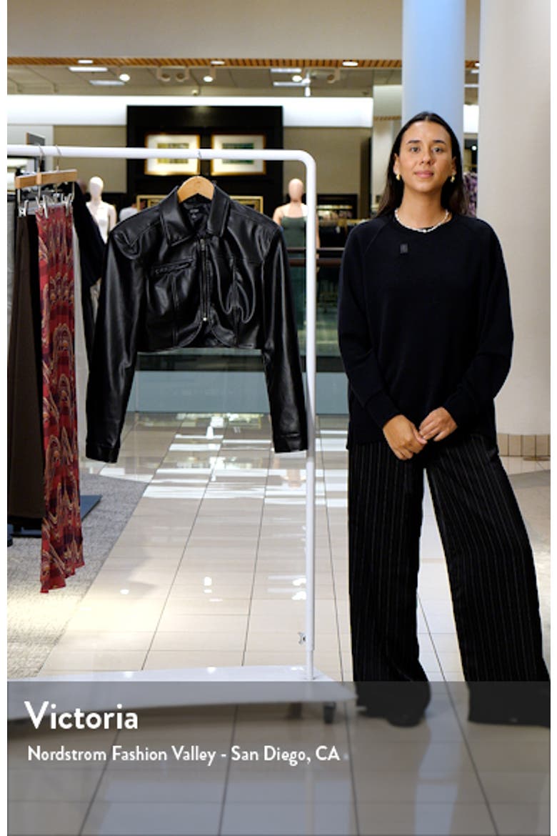 Hallie Crop Faux Leather Jacket video