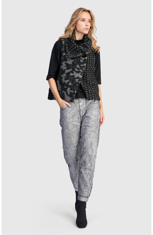 Alembika Metallic Boyfriend Jogger Jeans In Silver