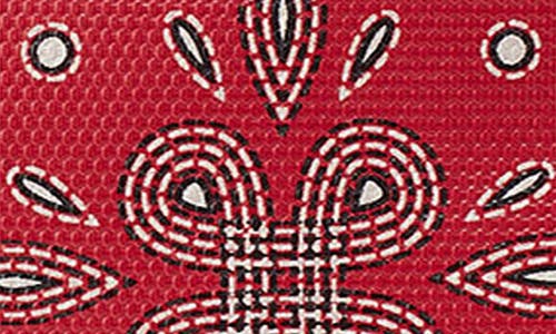 Hobo Small Revolve Coated Canvas Bag Charm In Red Journey Bandana