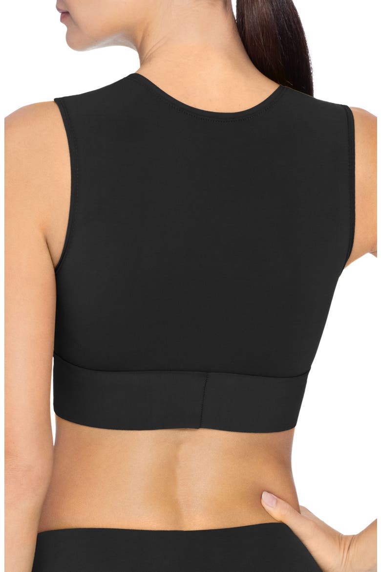 Ava Longline Knot Front Bikini Top, Alternate, color, BLACK