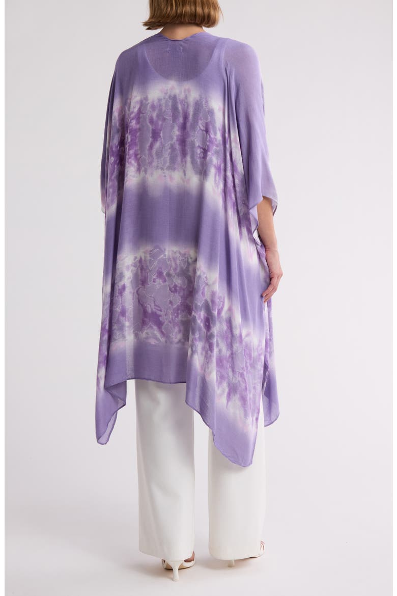 Print Ruana, Alternate, color, PURPLE