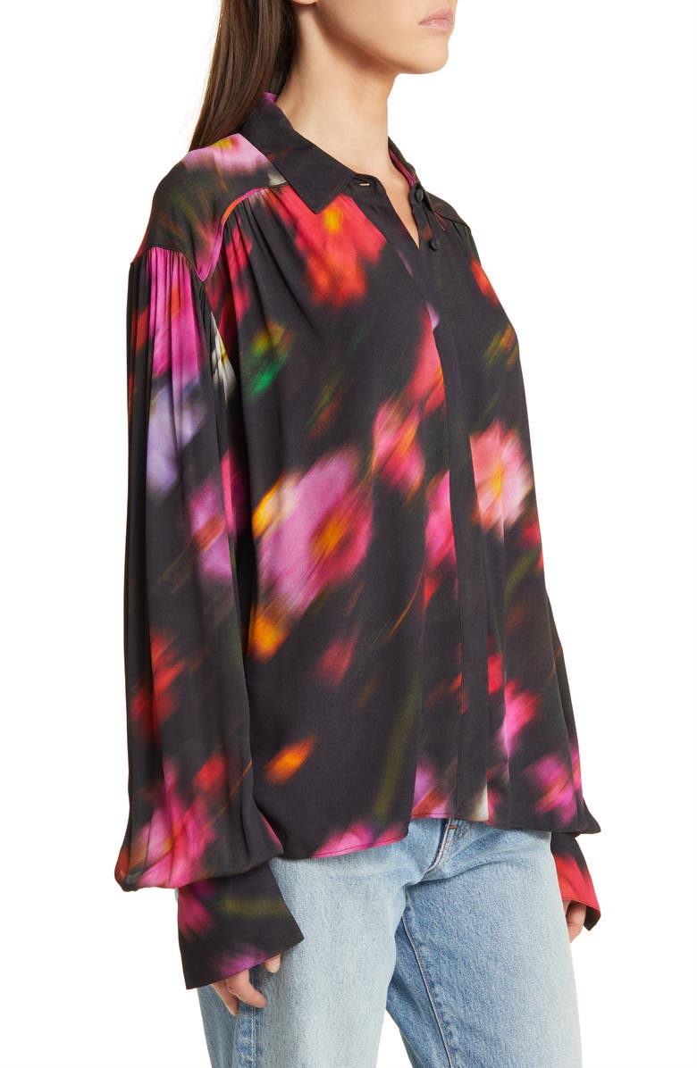 rag & bone Aubrey Floral Print Button-Up Top, Alternate, color,