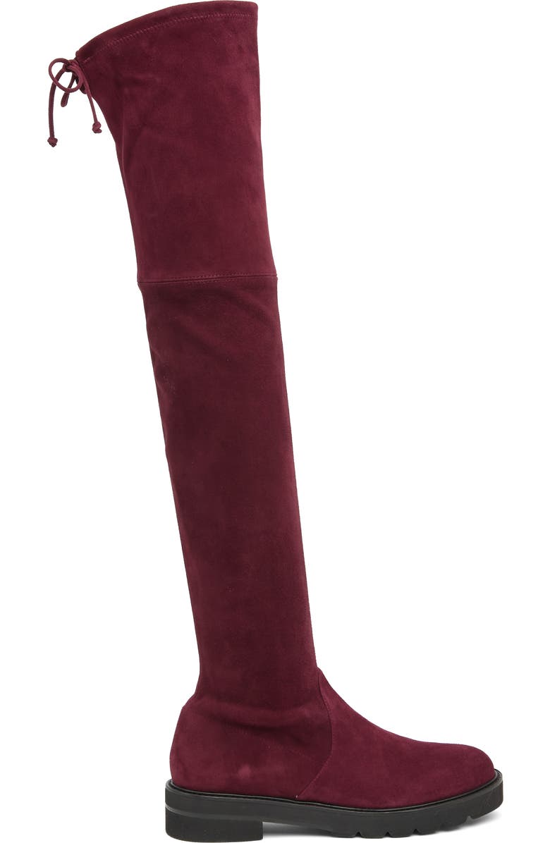 Stuart Weitzman Lowland Lift Over-the-Knee Boot, Alternate, color, Cabernet