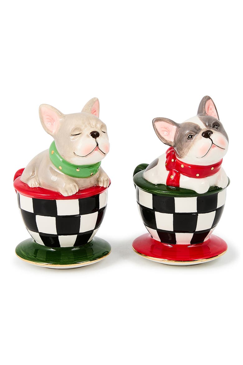 Check It Out French Bulldog Salt & Pepper Shakers, Main, color, MULTI