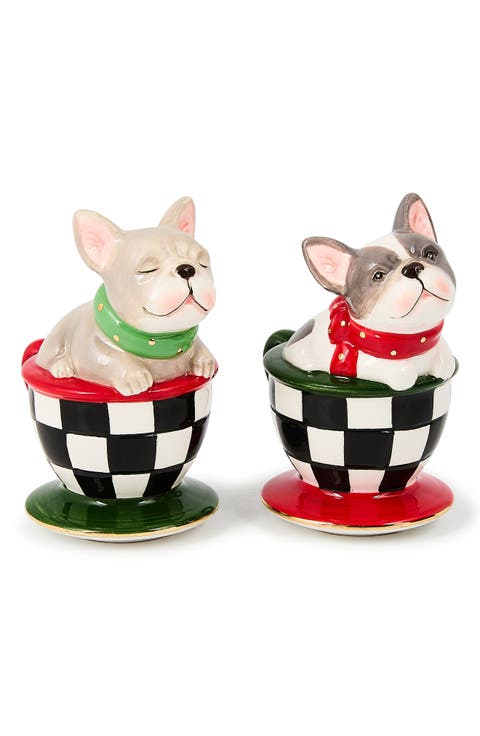 Check It Out French Bulldog Salt & Pepper Shakers