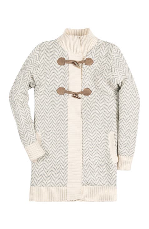 Girls' Organic Toggle Sweater with Zipper, Kids