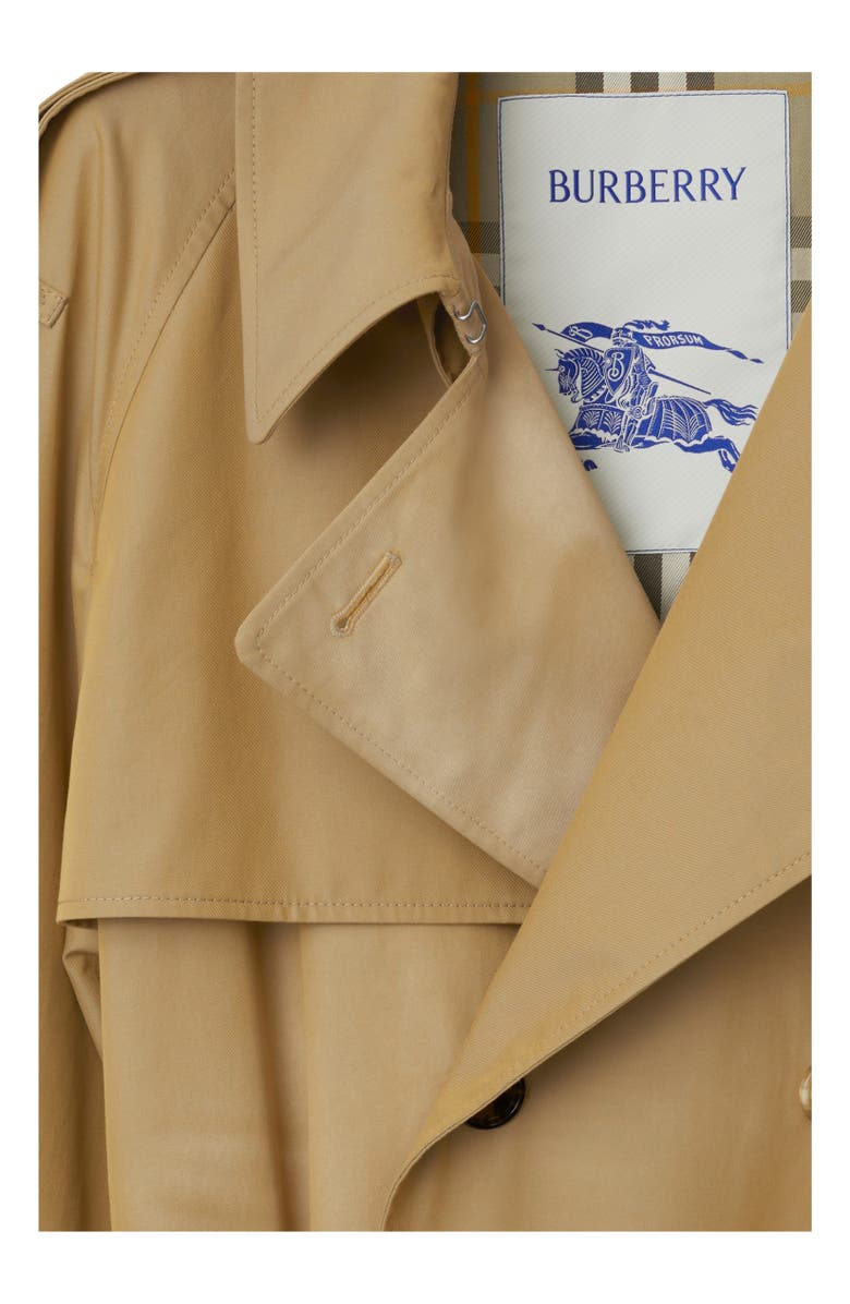 Burberry Long Gabardine Trench Coat, Alternate, color, 