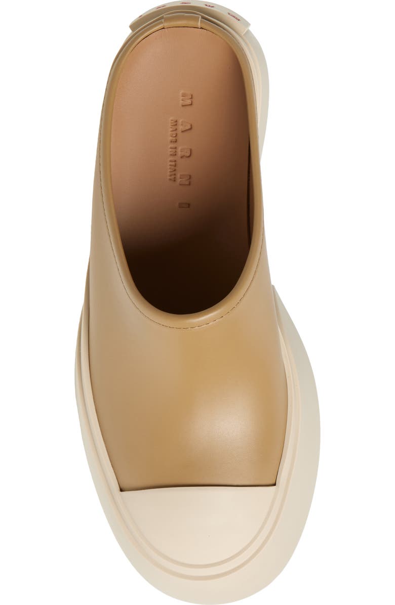Marni Pablo Leather Mule Sneaker, Alternate, color, Cream