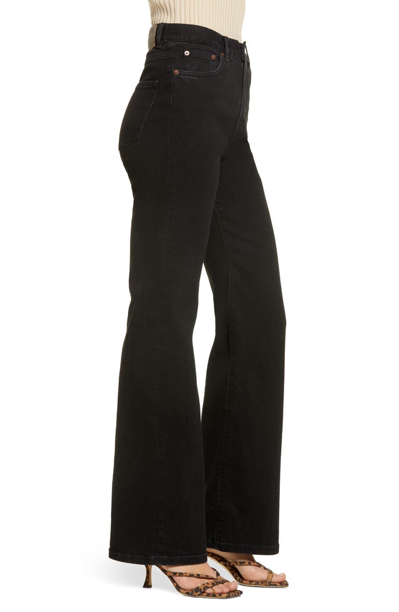 JEANERICA Pyramid High Waist Flare Jeans, Alternate, color,