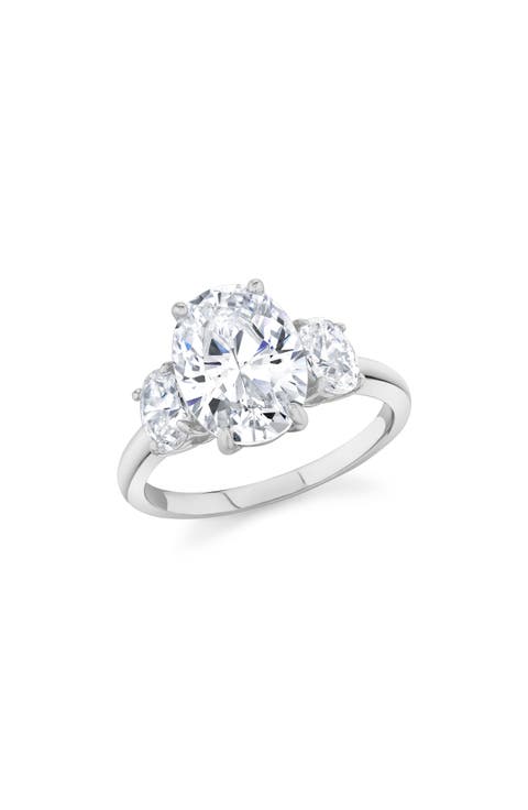 Cubic Zirconia Three-Stone Ring
