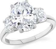 Crislu Cubic Zirconia Three-Stone Ring