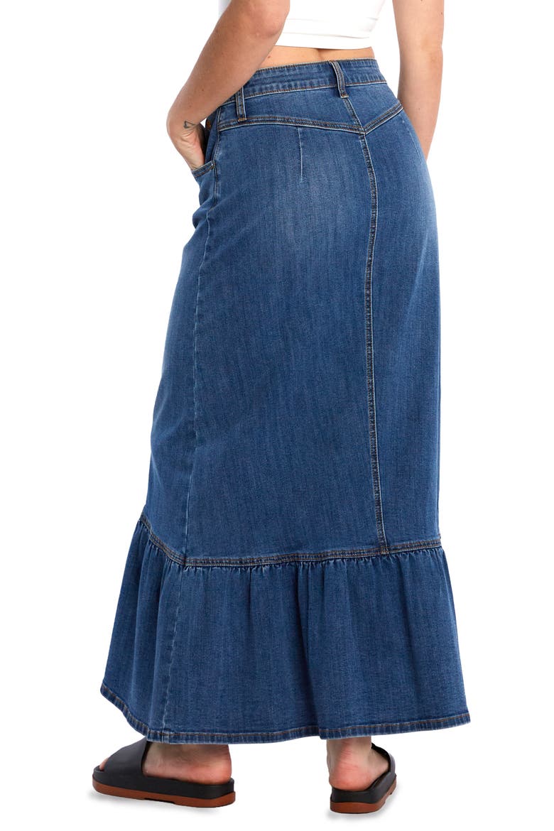 Feel Good Denim Maxi Skirt, Alternate, color, GREAT BLUE