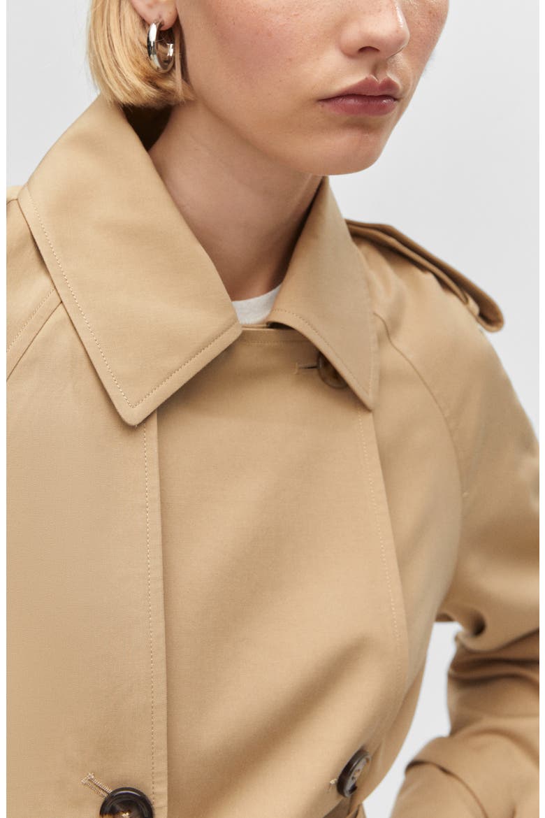Belted Water Repellent Trench Coat, Alternate, color, MEDIUM BROWN