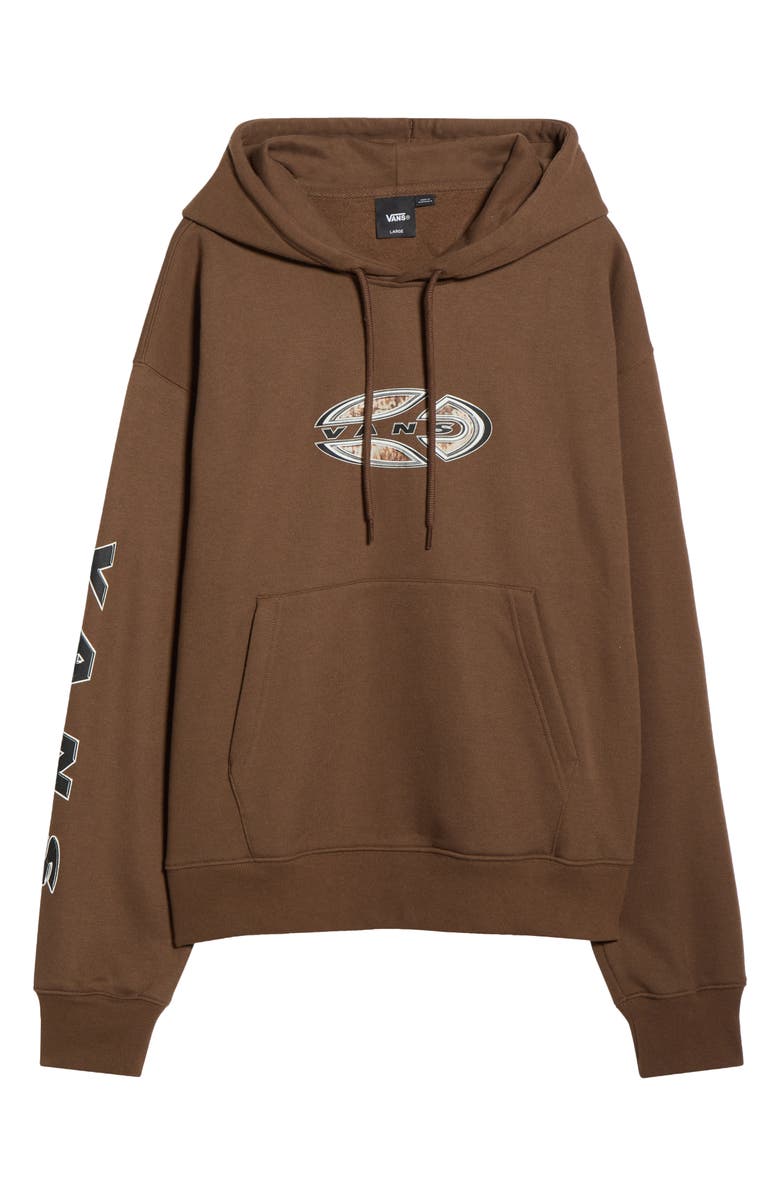 Vans Oval Blaster Fleece Pullover Hoodie, Main, color, Vintage Cocoa
