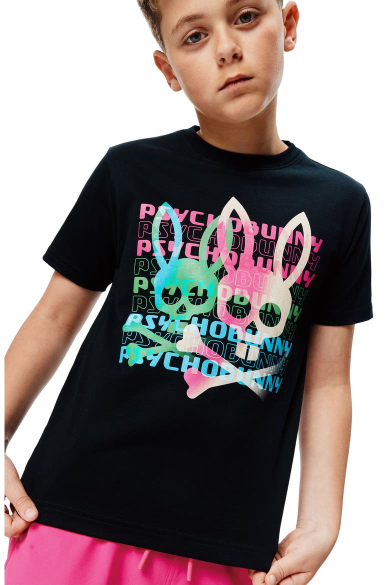 Kids' Landon Wordmark Tee, Alternate, color, BLACK