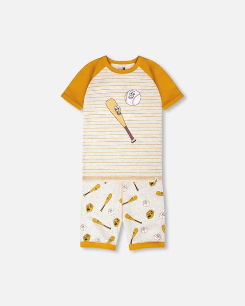 Organic Cotton Baseball Two-Piece Pyjama Set (Toddler, Little Kid & Big Kid)