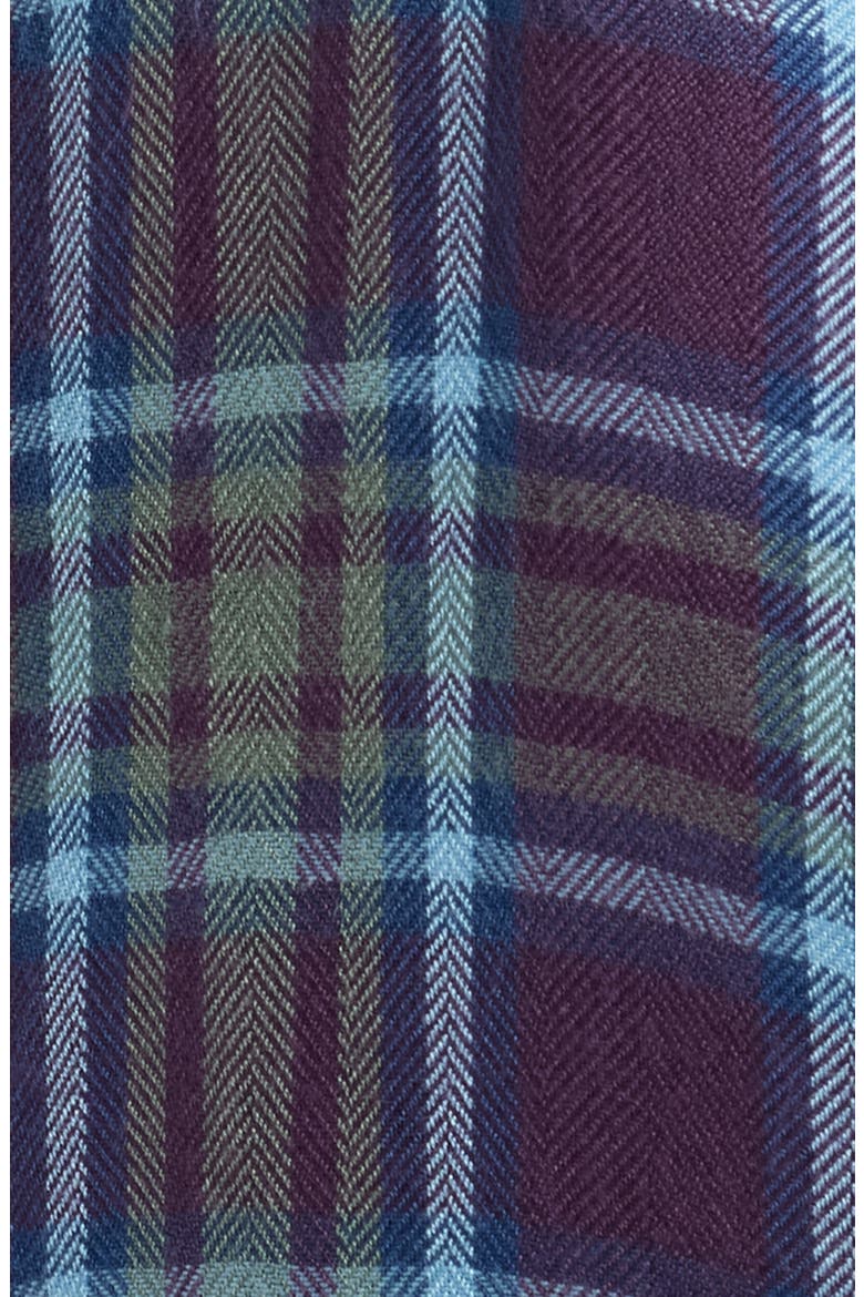 Hunter Plaid Button Shirt, Alternate, color, BLACKBERRY SAGE ICE