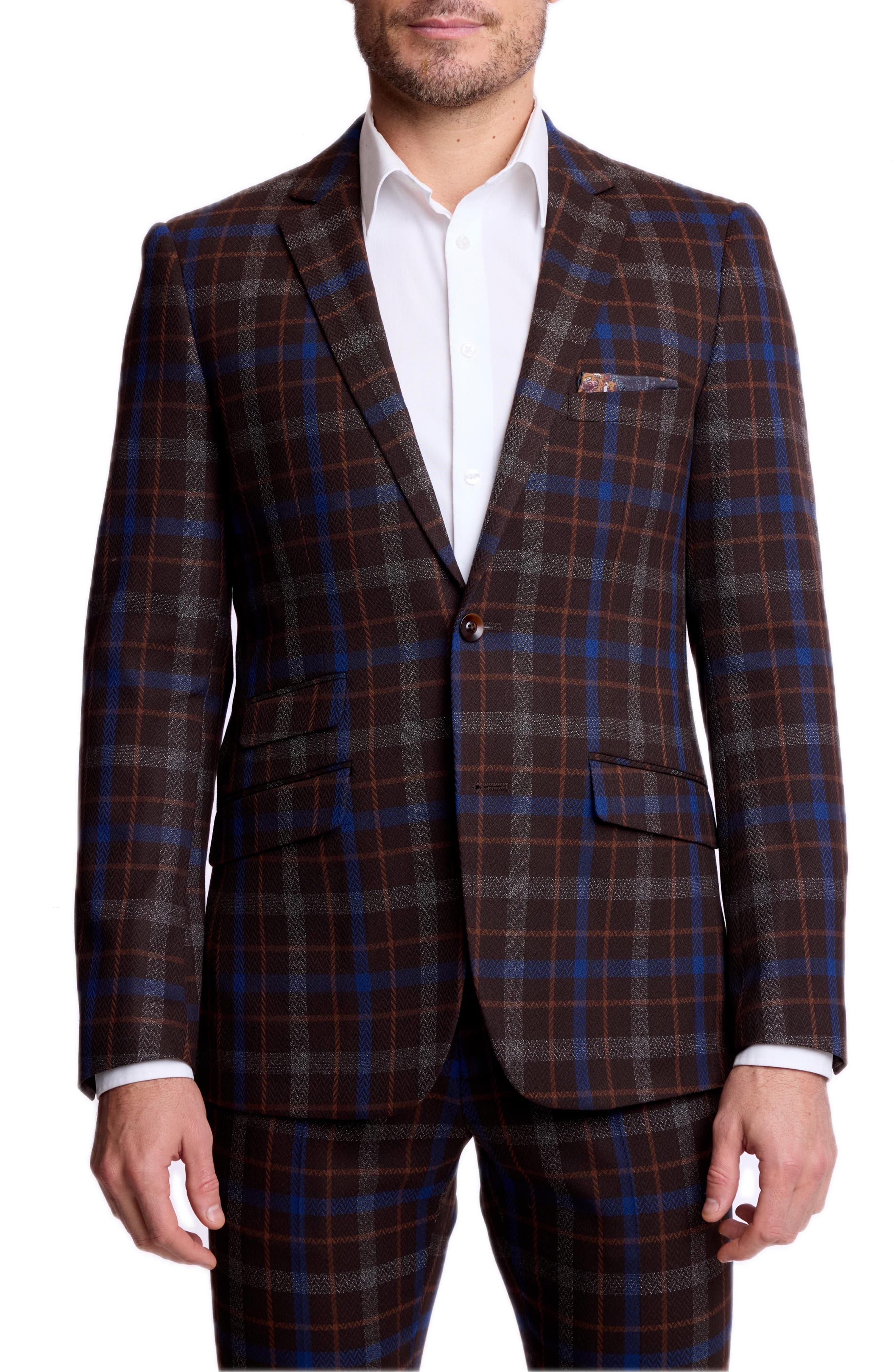 Dover Slim Fit Plaid Suit Jacket