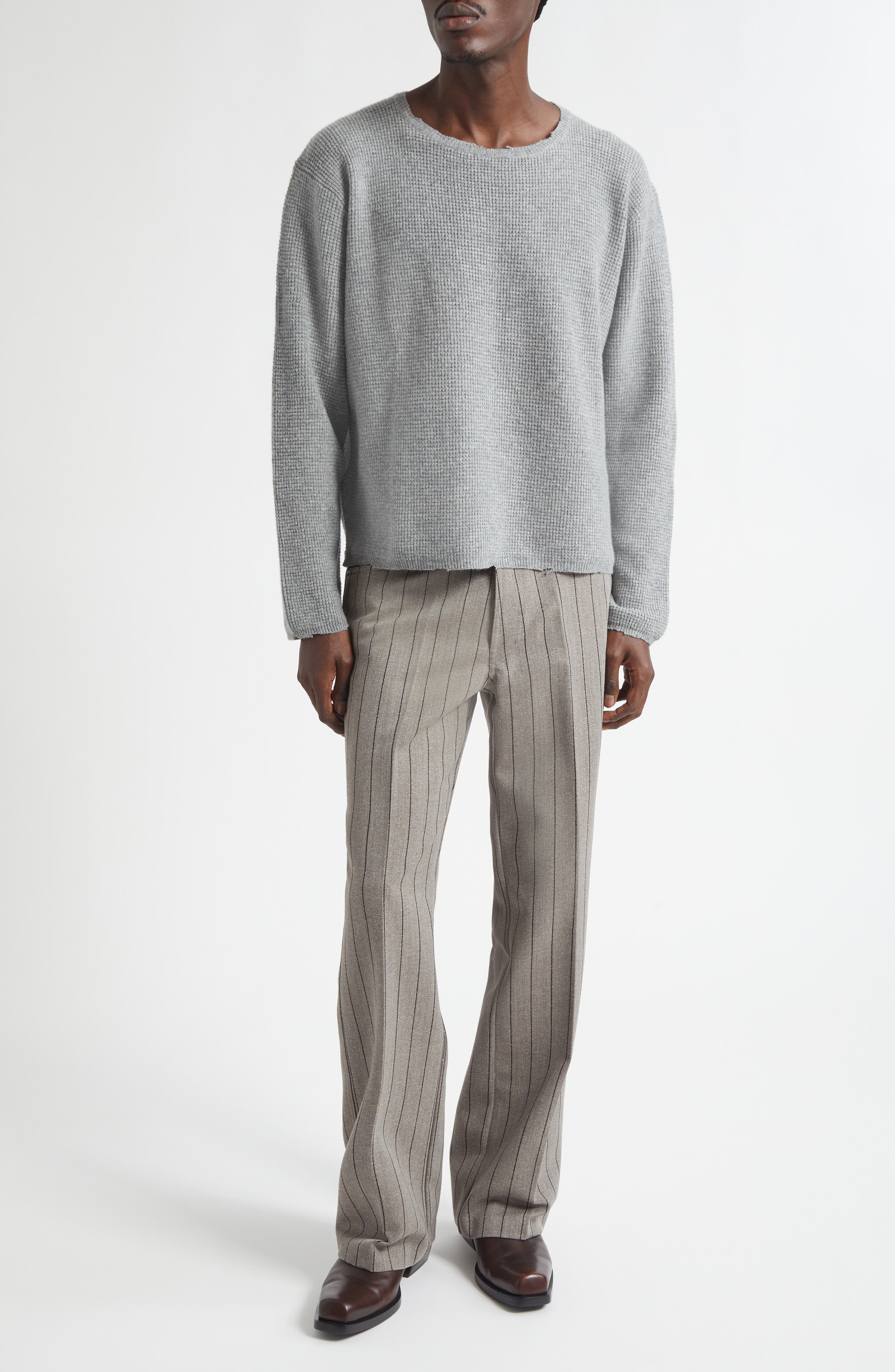 Friends Waffle Sticth Wool & Cashmere Sweater - image 2