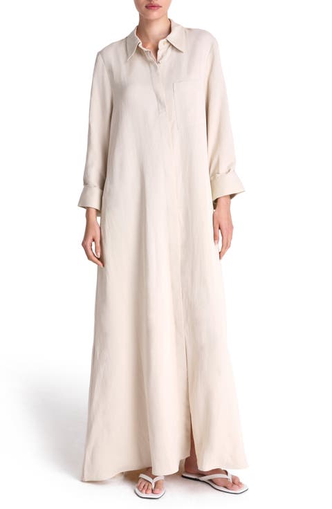 Jenny's Long Sleeve Maxi Shirtdress