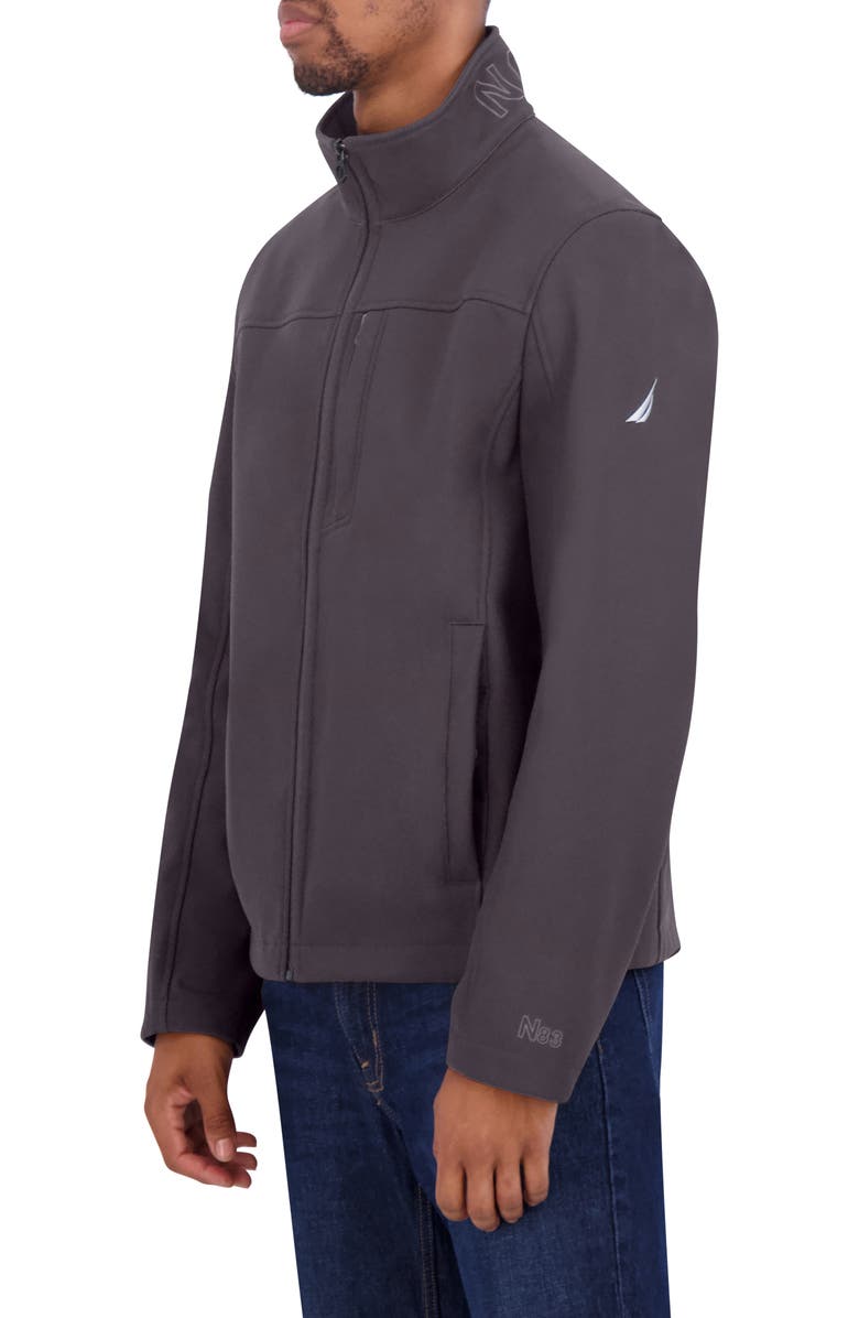 Nautica Water Resistant Softshell Jacket, Alternate, color, Grey Heather