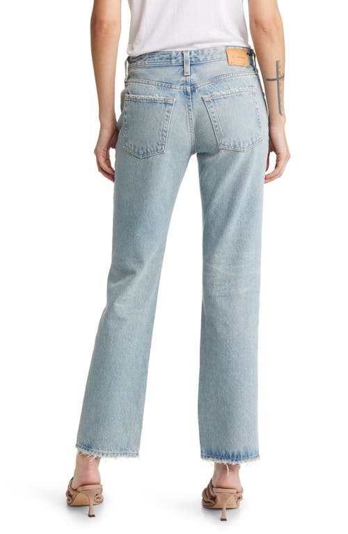 Ag High-rise Straight-leg Jeans In Blue