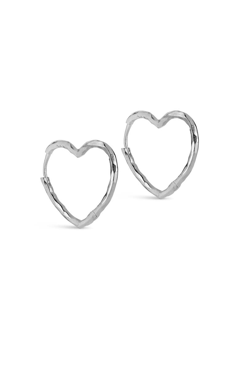 Enamel Copenhagen Organic Heart Medium Hoops, Main, color, 925S/M