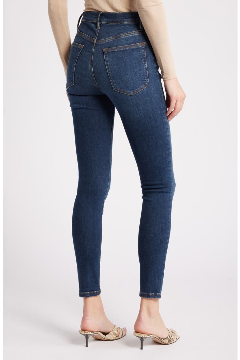 Le High Waist Skinny Jeans, Alternate, color, MOONFLOWER