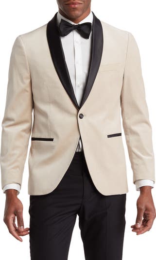 Satin Lapel Velvet Blazer