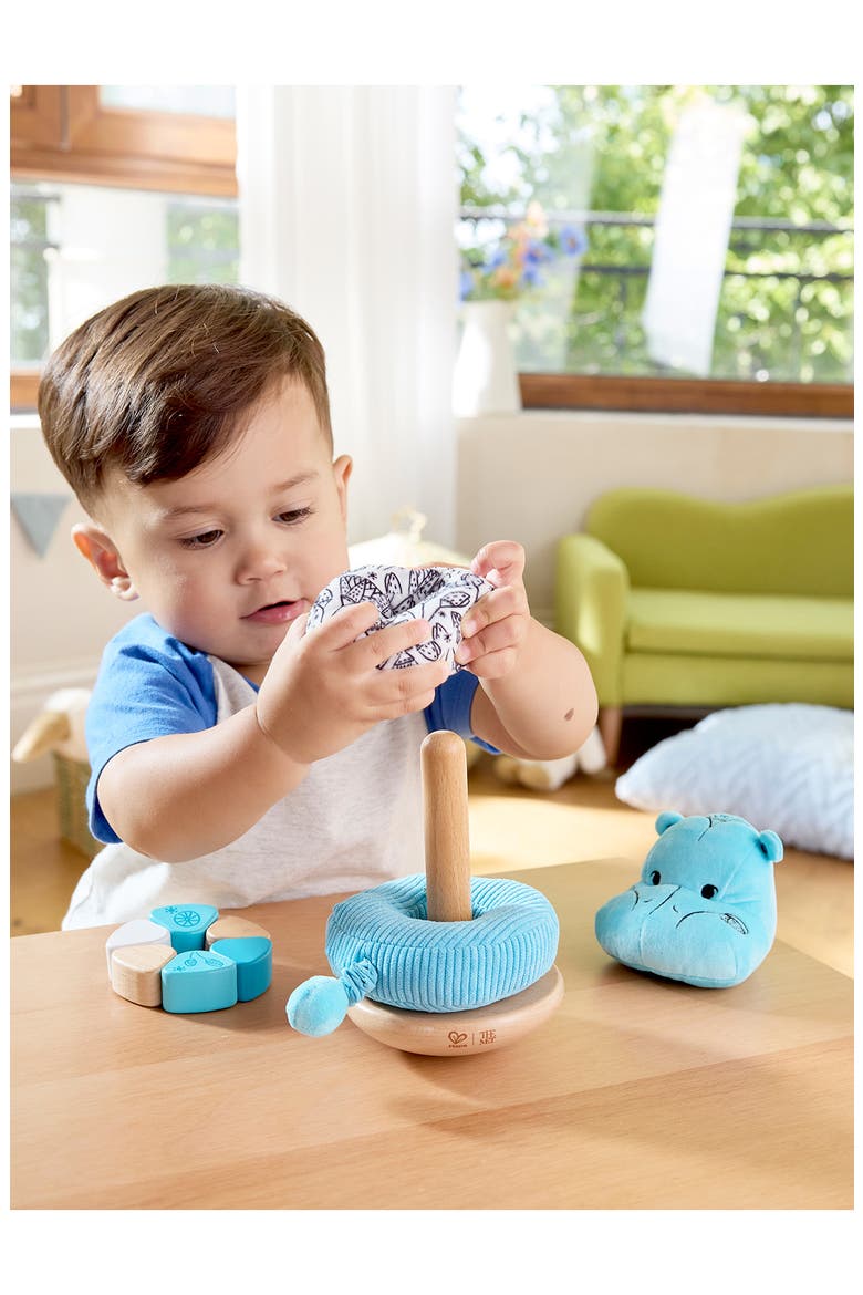 William the Hippo Stacker Toy, Alternate, color, MULTIPLECOLOR