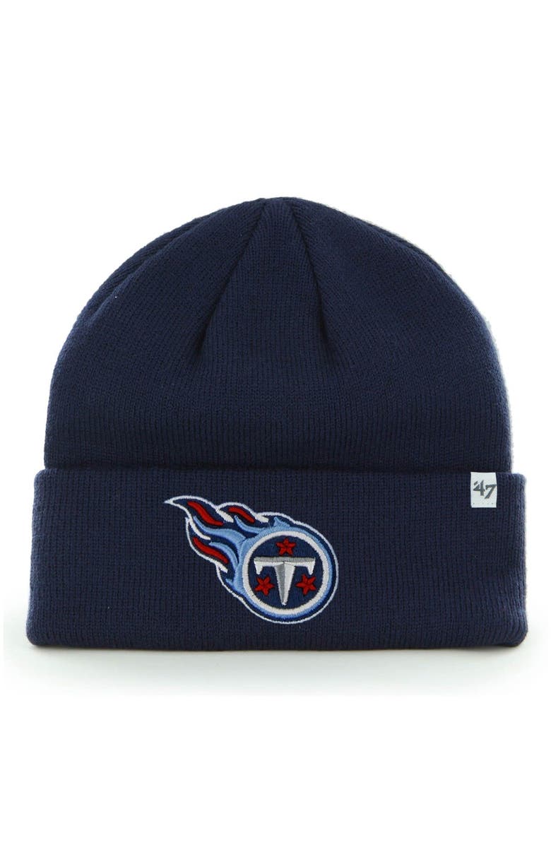 '47 Men's '47 Navy Tennessee Titans Primary Basic Cuffed Knit Hat, Main, color, Navy