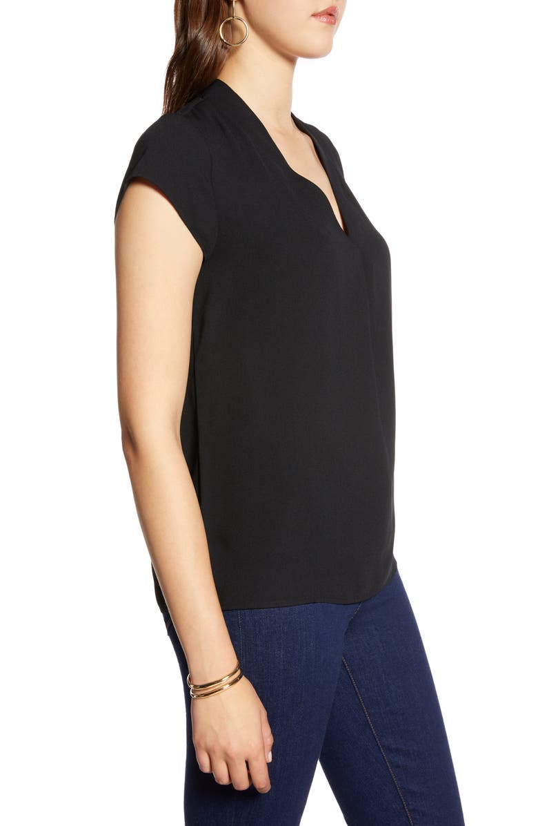 Halogen<sup>®</sup> WOVEN CAP SLV TOP, Alternate, color, 