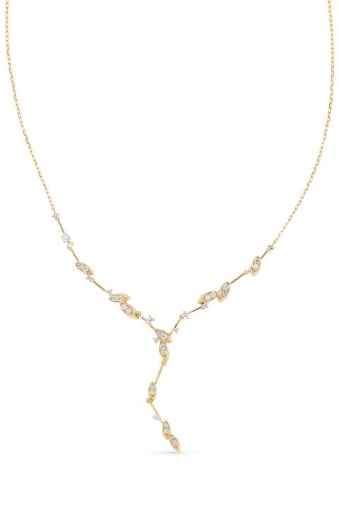 Getty 18k Gold Diamond Y-Necklace