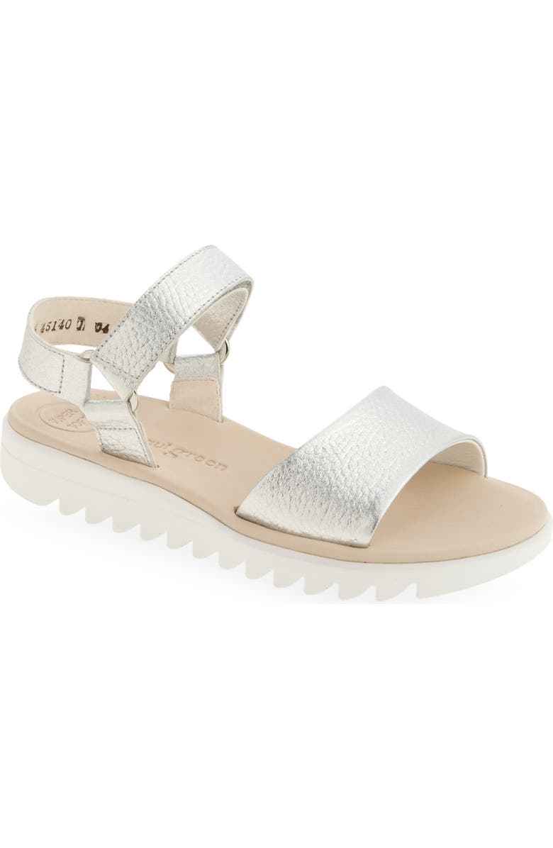 Paul Green Adlee Sandal, Main, color, Silver Metallic Cervo