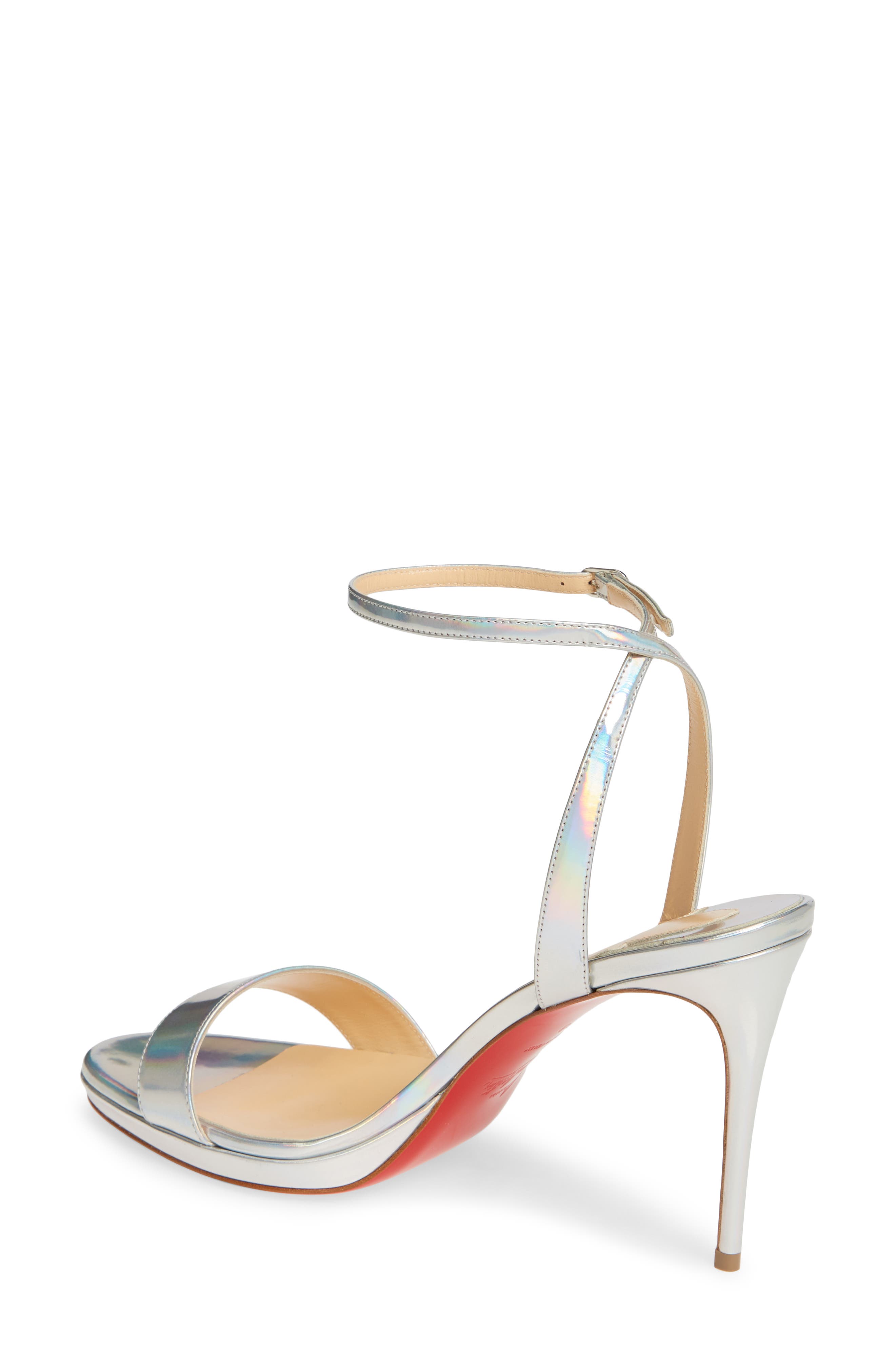 Christian Louboutin Loubi Queen Ankle Strap Sandal, Alternate, color, 