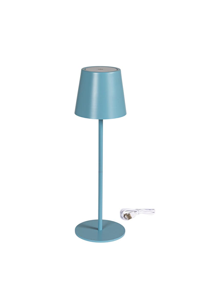 Storied Home Metal LED Rechargeable Table Lamp with Touch Sensor, Blue, Main, color, Blue