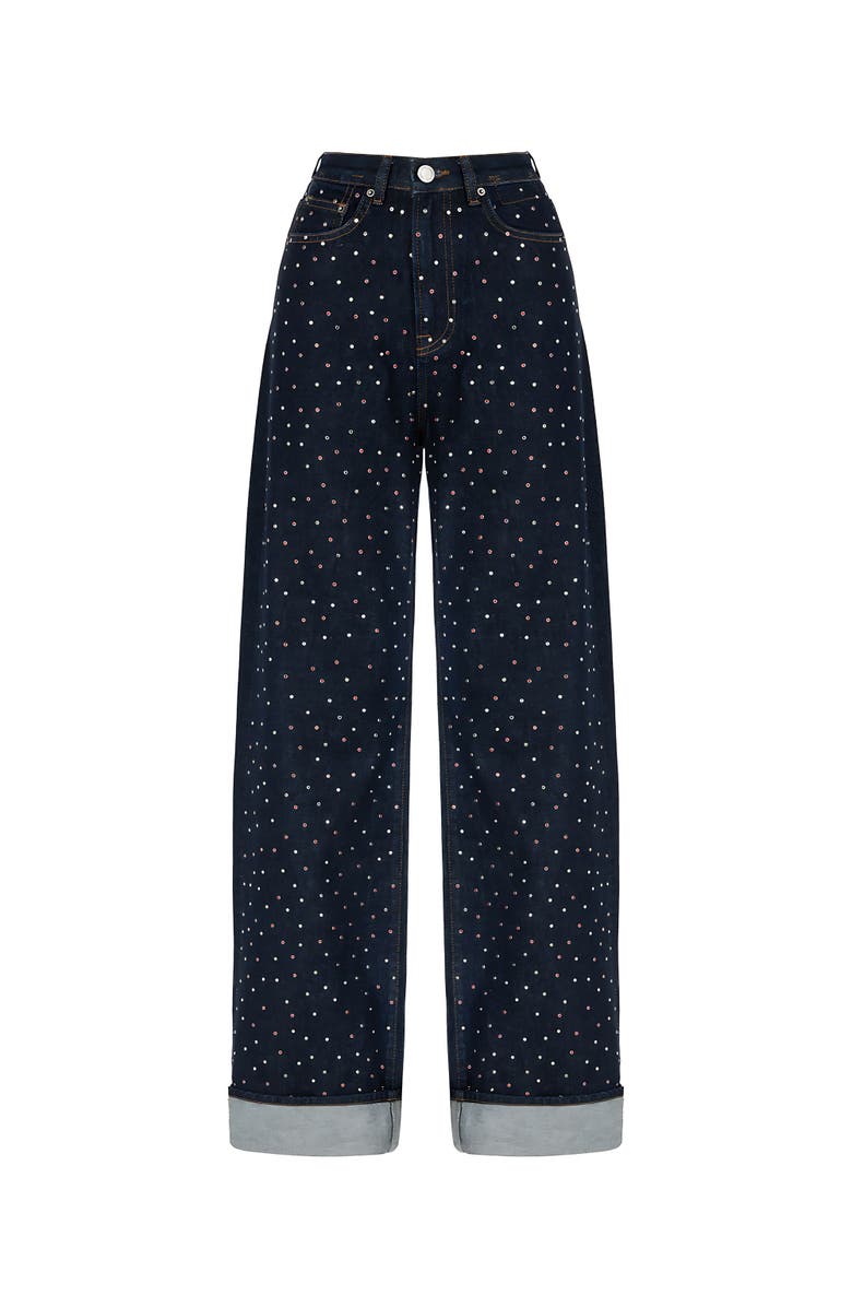 Nocturne High Waist Folding Leg Jeans, Alternate, color,