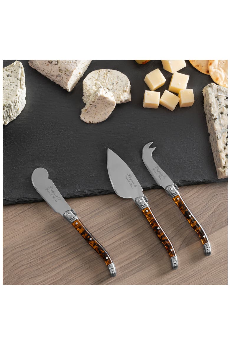 7-Piece Laguiole Cheese Knives Set, Alternate, color, TORTOISE SHELL