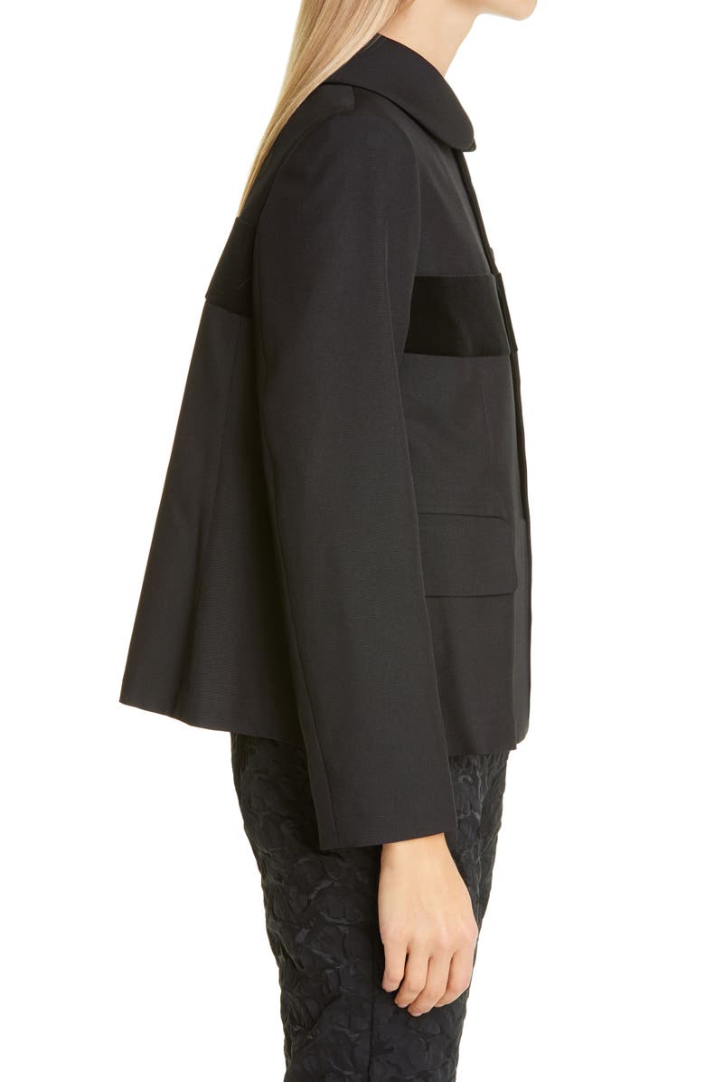 Comme des Garçons Velveteen Detail Blazer, Alternate, color,