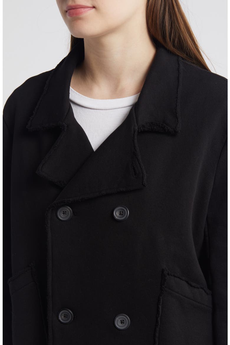 Mini Belfast Crop Knit Peacoat, Alternate, color, BLACK