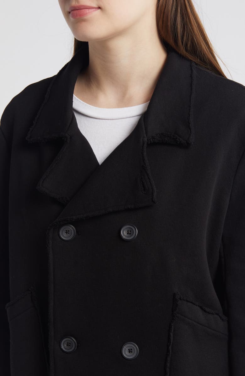 Frank & Eileen Mini Belfast Crop Knit Peacoat, Alternate, color, Black