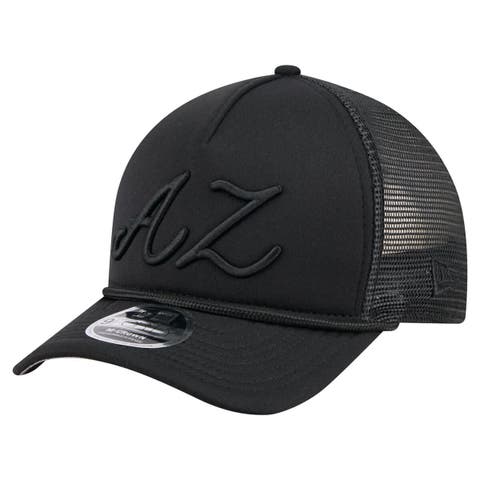 Men's New Era Black Arizona Diamondbacks City Initial 9FORTY A-Frame M-Crown Adjustable Trucker Hat