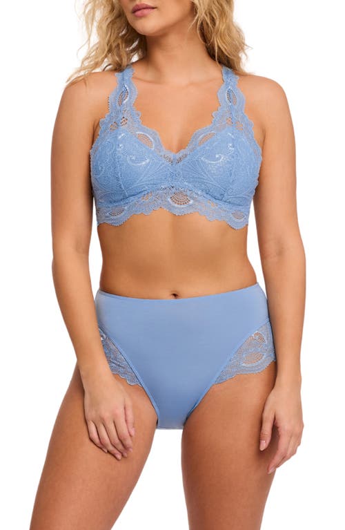 Fleur't Belle Époque Lace T-back Bralette In Bluebell