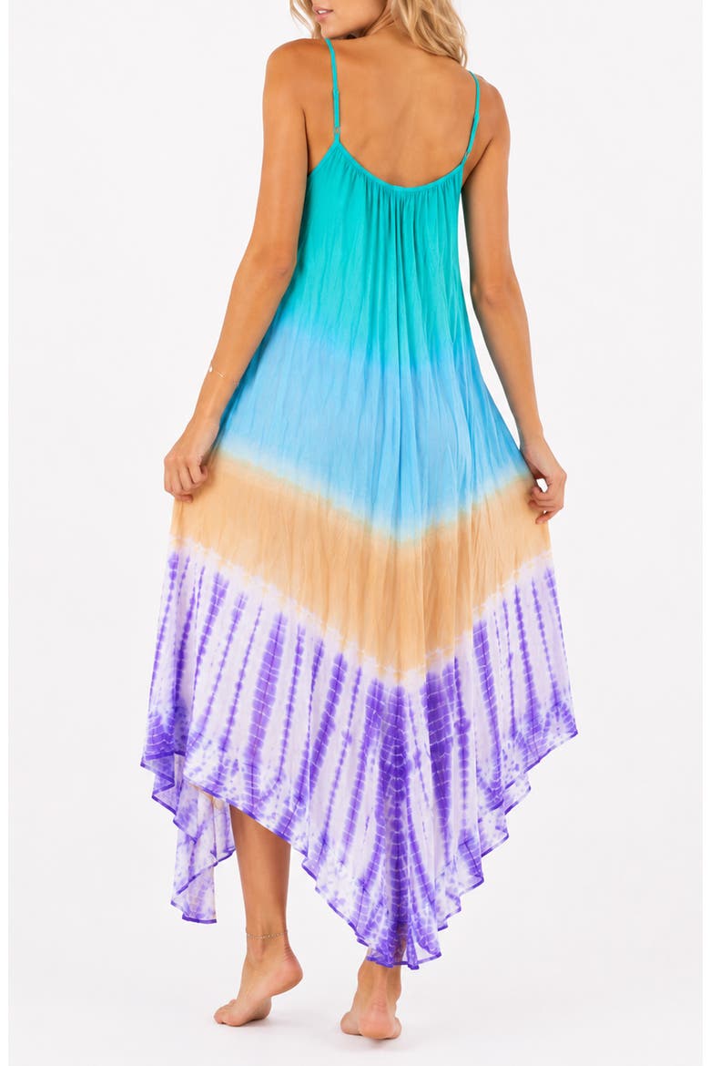Multicolored Cotton Dress, Alternate, color, BLUE