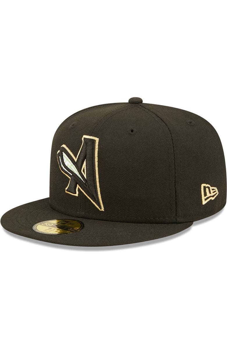 New Era Men's New Era Black Augusta GreenJackets Authentic Collection Team Alternate 59FIFTY Fitted Hat, Main, color,